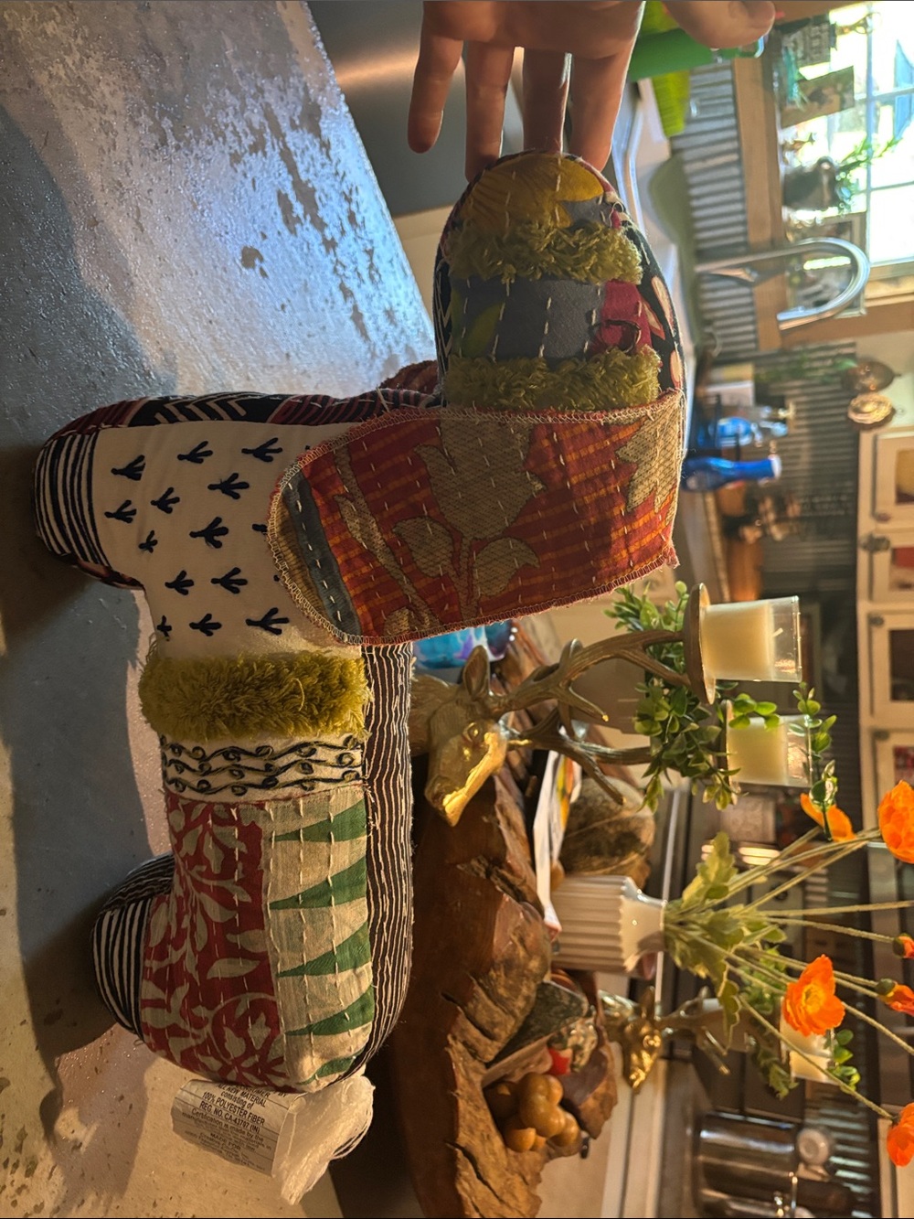 Patchwork Decorative Dog Plush - Multicolor